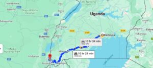 Distance from Kampala to Bwindi Forest